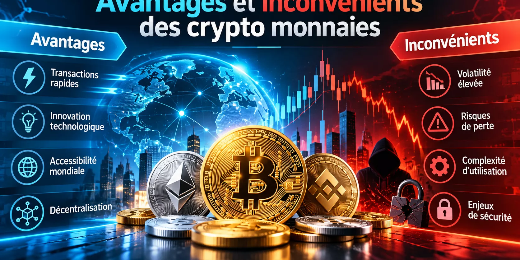 Quels sont les avantages et inconvénients des crypto monnaies ?