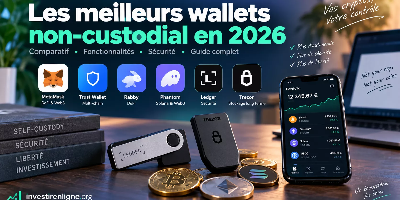 Les meilleurs wallets non-custodial en 2026 : comparatif et guide complet